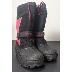 L.L.Bean Youth Northwoods Snow Boots Pink Black Size 12
